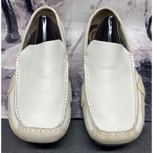 Skechers Relax Step Driving Moccasins Loafers Shoes Mens 8.5 Off White SN-61152 - Picture 4 of 16